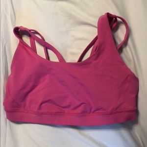 Pink lulu lemon strapped sports bra
